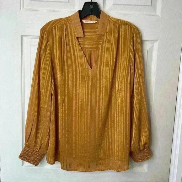 Soft Surroundings 100% Polyester Womens Ruffled Blouse Sz PL - Picture 1 of 7